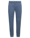Sparvieri Man Pants Slate Blue Size 40 Cotton, Elastane In Blue