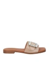 Sparwoman Woman Sandals Light Brown Size 6 Leather