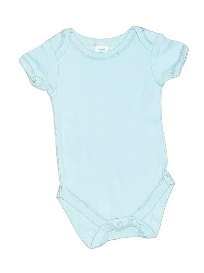 Pre-owned Spasilk Babies' Short Sleeve Onesie In Blue