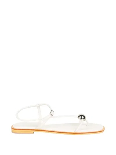 Spazio Corridoni 1 Orb-embellished Leather Sandals In Black