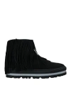 Spaziomoda Woman Ankle Boots Black Size 8 Soft Leather In Black