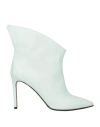 Spaziomoda Woman Ankle Boots Light Green Size 6 Leather In Green