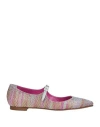 Spaziomoda Woman Ballet Flats Fuchsia Size 8 Soft Leather In Pink
