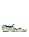 Spaziomoda Woman Ballet Flats Military Green Size 6 Soft Leather