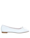Spaziomoda Woman Ballet Flats White Size 8 Soft Leather