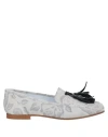 Spaziomoda Woman Loafers Light Grey Size 6 Soft Leather