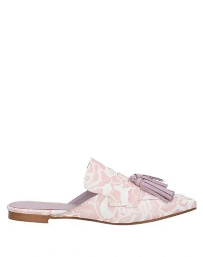Spaziomoda Woman Mules & Clogs Light Pink Size 8 Soft Leather