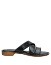 Spaziomoda Woman Sandals Black Size 8 Soft Leather