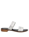 Spaziomoda Woman Sandals White Size 8 Soft Leather In White