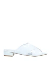 Spaziomoda Woman Sandals White Size 8 Soft Leather In White