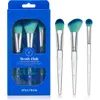 Spectrum Brush Club The Face 3-piece Makeup Brush Set In Blue