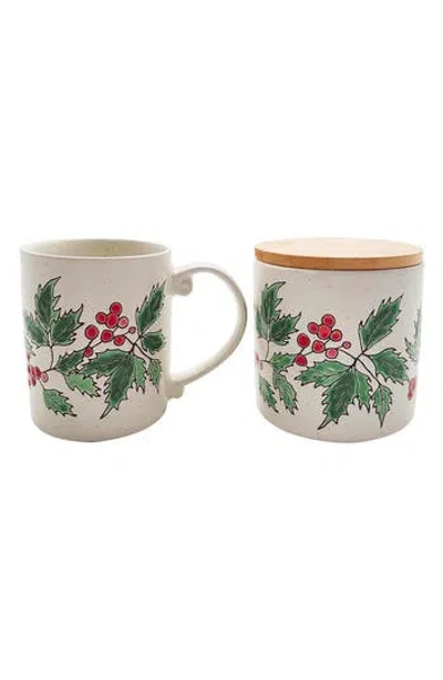 Spectrum Cedar Mountain Stoneware Mug & Canister Set In Multi