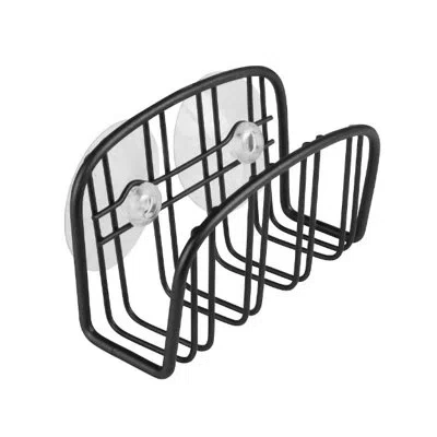 Spectrum Contempo Suction Sink Sponge Holder In Black