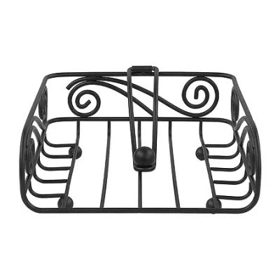 Spectrum Diversified Scroll Weighted Napkin Holder In Black