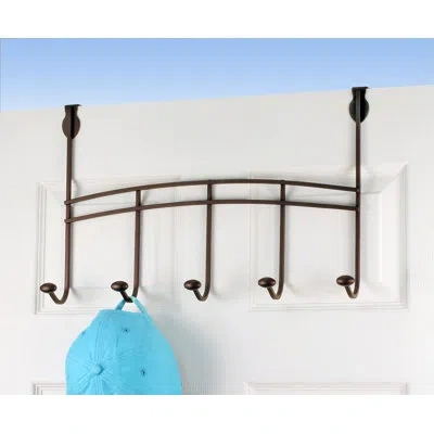 Spectrum Duchess Over The Door 5 Coat Rack In Bronze