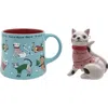 Spectrum Ho Ho Ho Meow Stoneware Mug & Ornament Set In Multi
