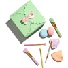 Spectrum Patisserie 9-piece Makeup Brush & Sponge Set In Green