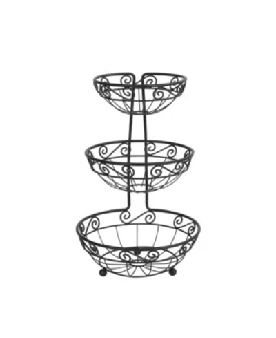 Spectrum Scroll Arched 3-tier Server In Black