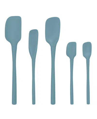 Spectrum Tovolo Flex-core 5-pc. All Silicone Spatula Set In Blue