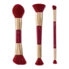 Spectrum Very Cherry 3 Piece Dual Ended Face Brush Set In Red