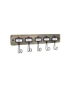 Spectrum Vintage-inspired Living Wall Mount 5 A-hook With Nameplates In Aged Gray And Industrial Gray Pc