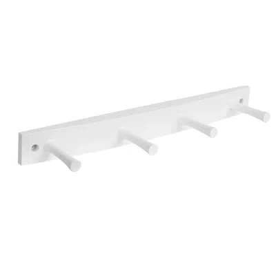 Spectrum Wall Mounted Coat Rack In White