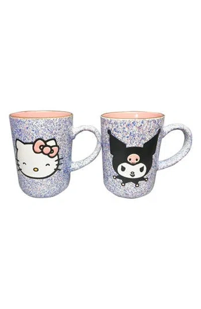 Spectrum X Hello Kitty Kuromi Speck Set Of 2 Ceramic Mugs In Multi