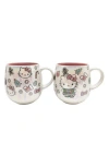 Spectrum X Hello Kitty Luster Holiday Set Of 2 Stoneware Mugs In Multi
