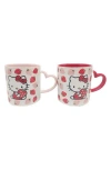 Spectrum X Hello Kitty® Strawberry Set Of 2 Stoneware Mugs In Pink
