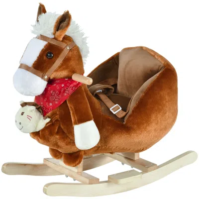 Spedd Plush Rocking Horse Toy, Kids Ride On Horse Toy With Fun Song Music, Rocking Pony Toy For Children 1 In Multi