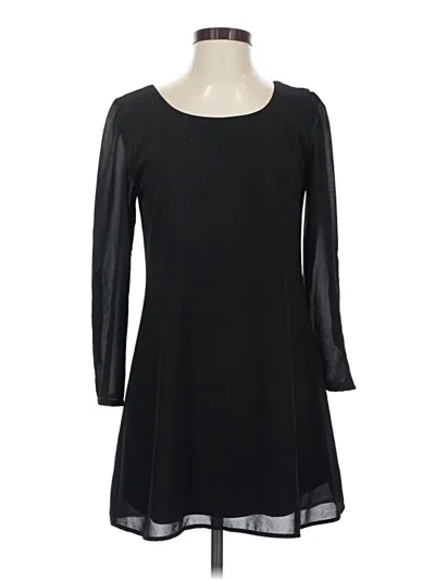 Pre-owned Speechless 3/4 Sleeve Top Black Boatneck Tops