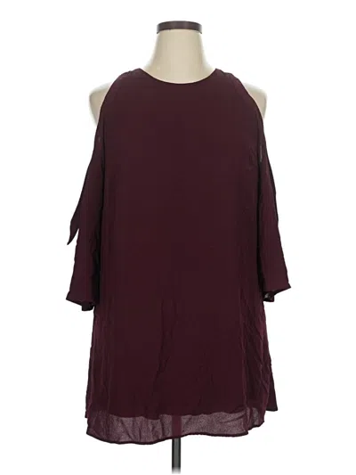 Pre-owned Speechless 3/4 Sleeve T-shirt In Burgundy