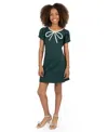 Speechless Big Girls Knee Length Round Neck Short Sleeve Dress In Green