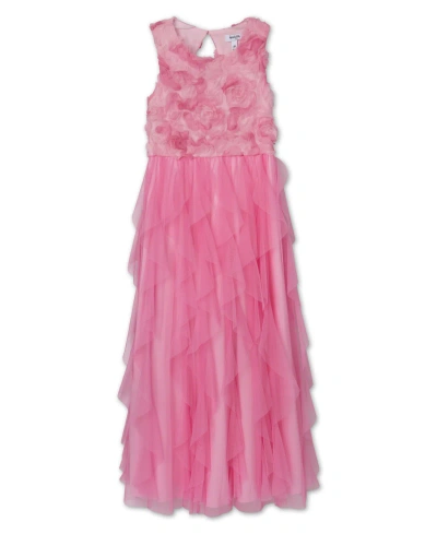 Speechless Kids' Big Girls Sleeveless Tulle Social Dress In Light Pink