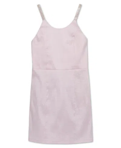 Speechless Kids' Big Girls Taffeta Bow Dress In Soft Pink