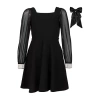 Speechless Big Kid Girls Long Sleeve A-line Dress In Black