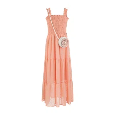 Speechless Big Kid Girls Maxi Dress In Orange