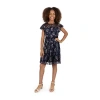Speechless Big Kid Girls Short Sleeve A-line Dress In Blue