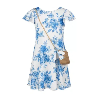 Speechless Big Kid Girls Short Sleeve A-line Dress In Blue
