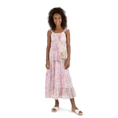 Speechless Big Kid Girls Sleeveless Floral Maxi Dress In Pink