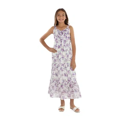 Speechless Big Kid Girls Sleeveless Floral Maxi Dress In Multi