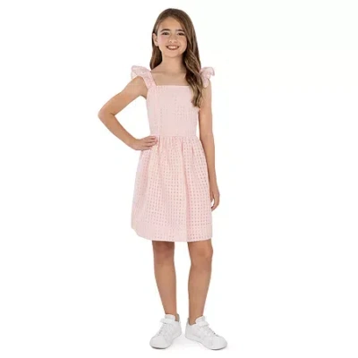 Speechless Big Kid Girls Sleeveless Flutter A-line Dress In Pink