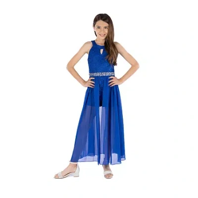 Speechless Big Kid Girls Sleeveless Maxi Dress In Blue