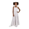 Speechless Big Kid Girls Sleeveless Striped Maxi Dress In White