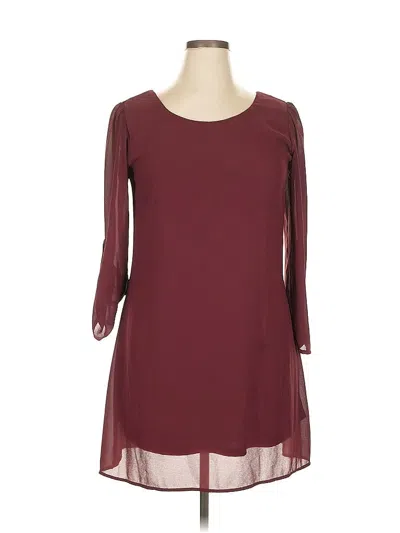 Pre-owned Speechless Casual Dress In Burgundy