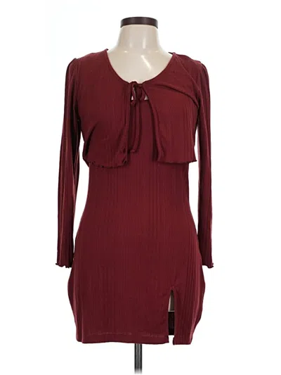 Pre-owned Speechless Casual Dress In Burgundy