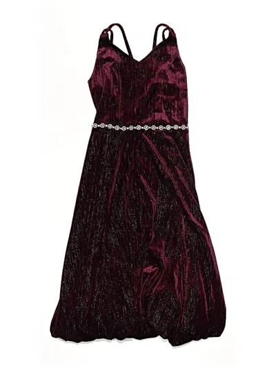 Pre-owned Speechless Kids' Dress In Burgundy