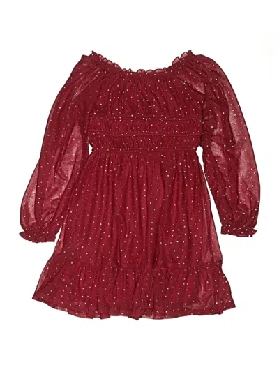 Pre-owned Speechless Kids' Dress In Burgundy