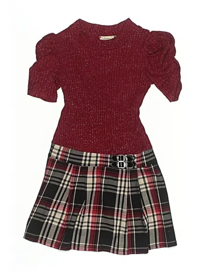 Pre-owned Speechless Kids' Dress In Burgundy