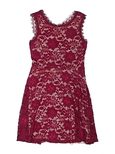 Pre-owned Speechless Kids' Dress In Burgundy